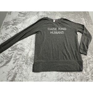 Isabel Maternity Sweatshirt Women's Size Medium Gray Long Sleeve Crew Neck EUC